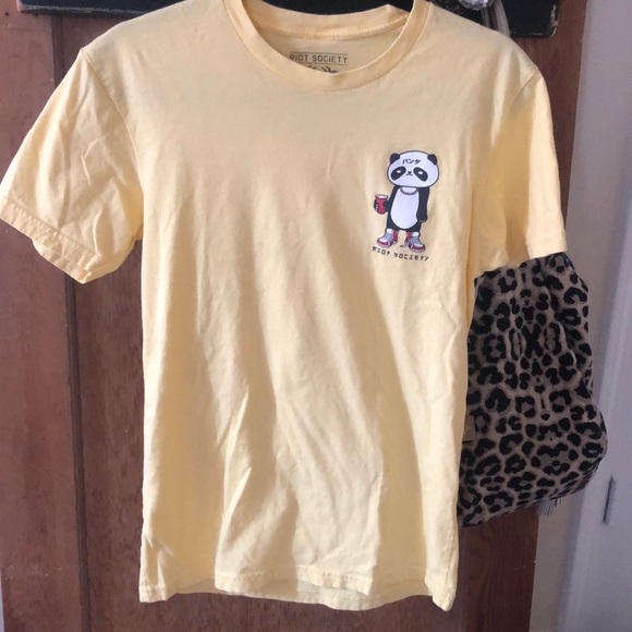 Riot society yellow t shirt men’s S